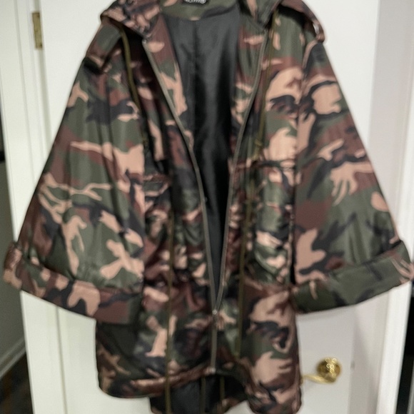 REHAB Oversized Camouflage Kimono Parka Hoodie Jacket 90's size M/L unisex - Picture 10 of 10